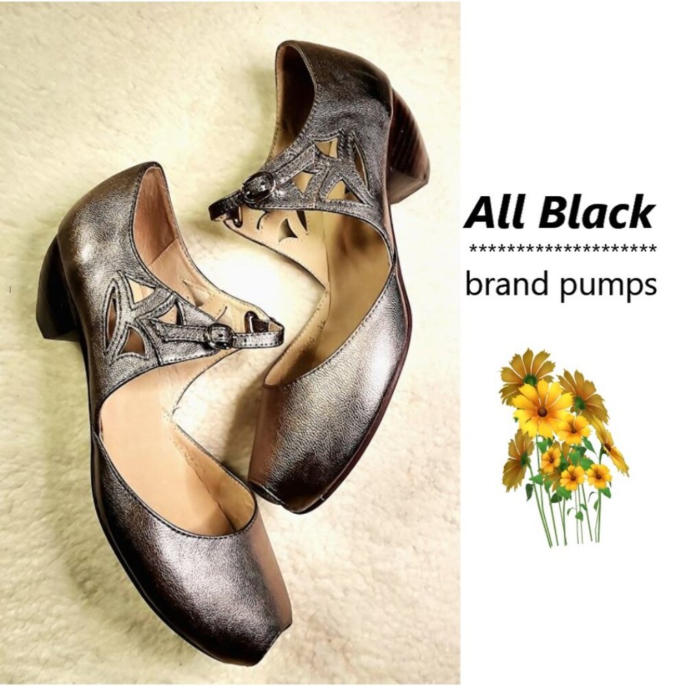 All Black brand pumps